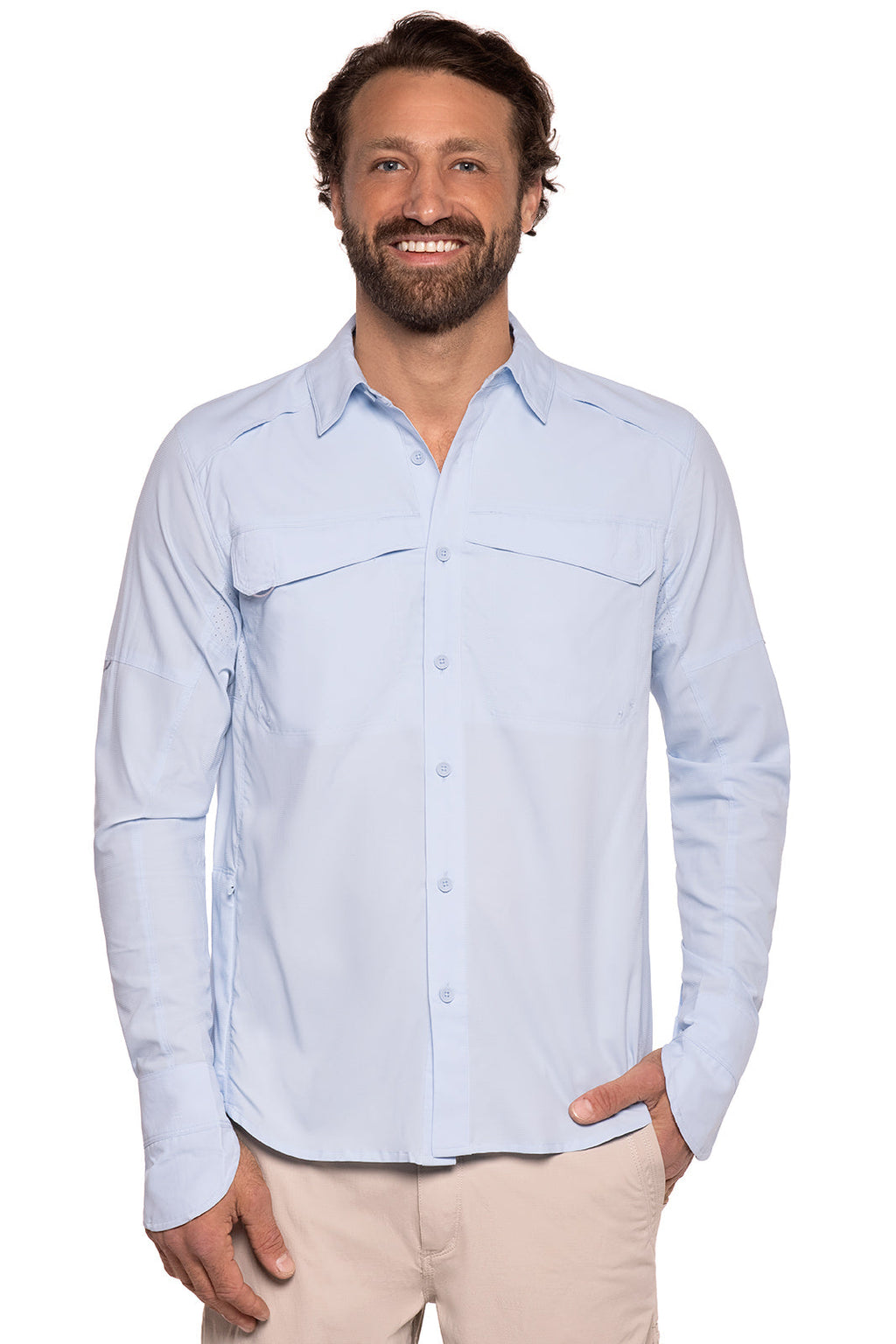 Men's Nassau Long Sleeve Fishing Shirt | Light Blue