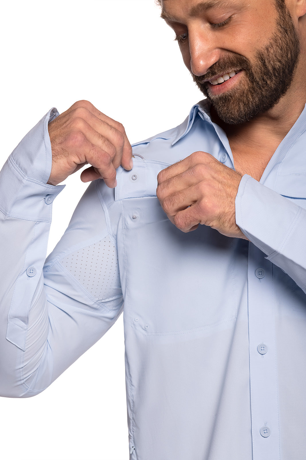 Men's Nassau Long Sleeve Fishing Shirt | Light Blue