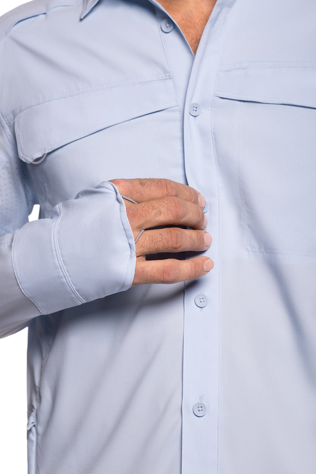 Men's Nassau Long Sleeve Fishing Shirt | Light Blue
