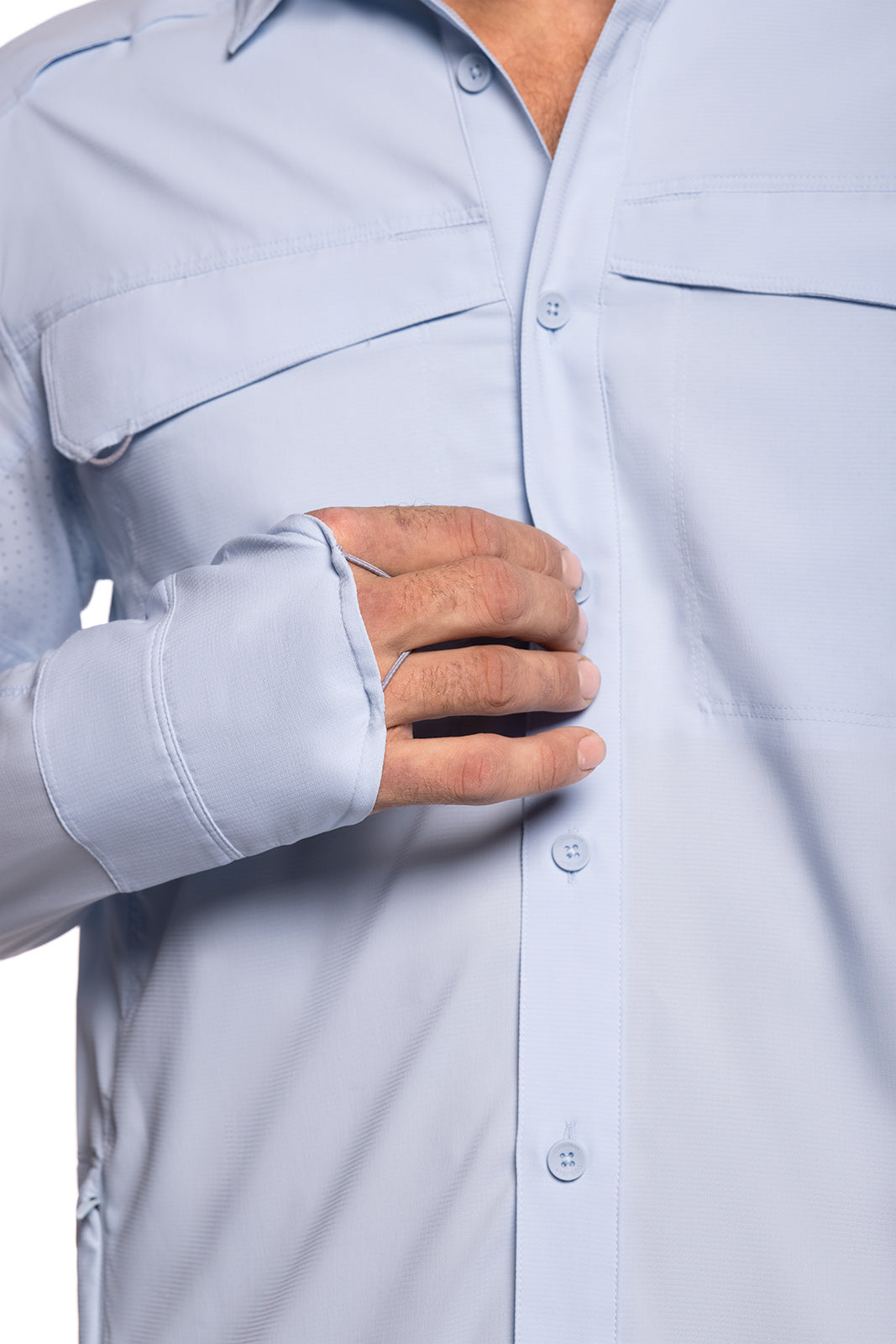 Men's Nassau Long Sleeve Fishing Shirt | Light Blue