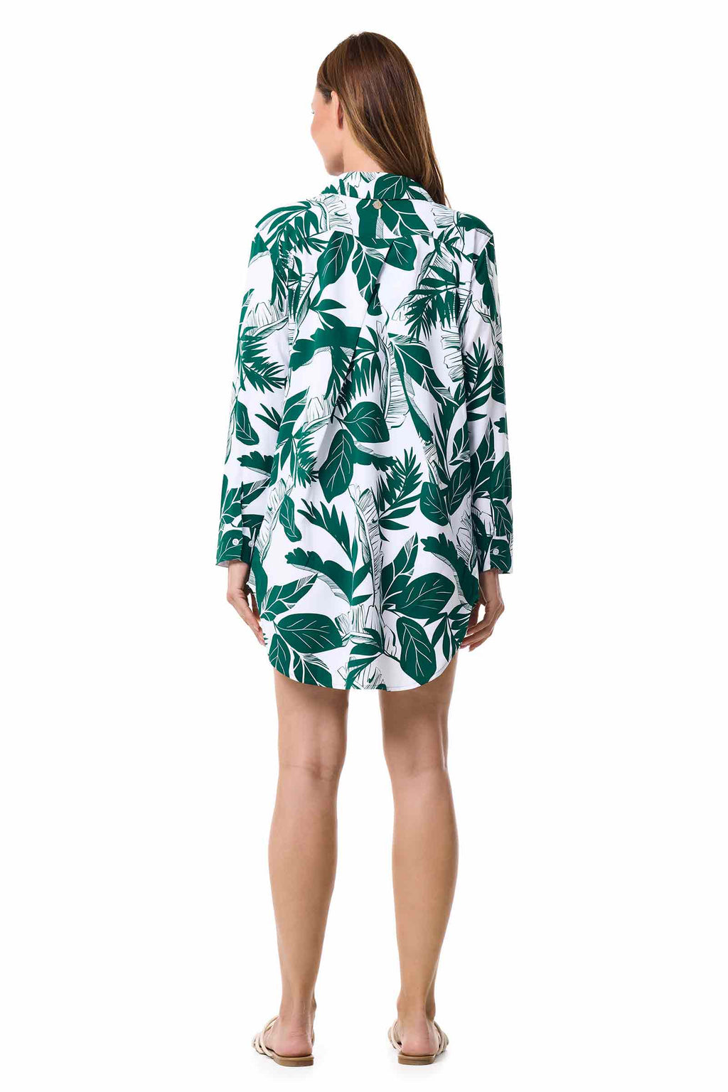 Women's Koesta Cover-Up Pull Over Shirt with Pockets | Eden Green Palm Paradise