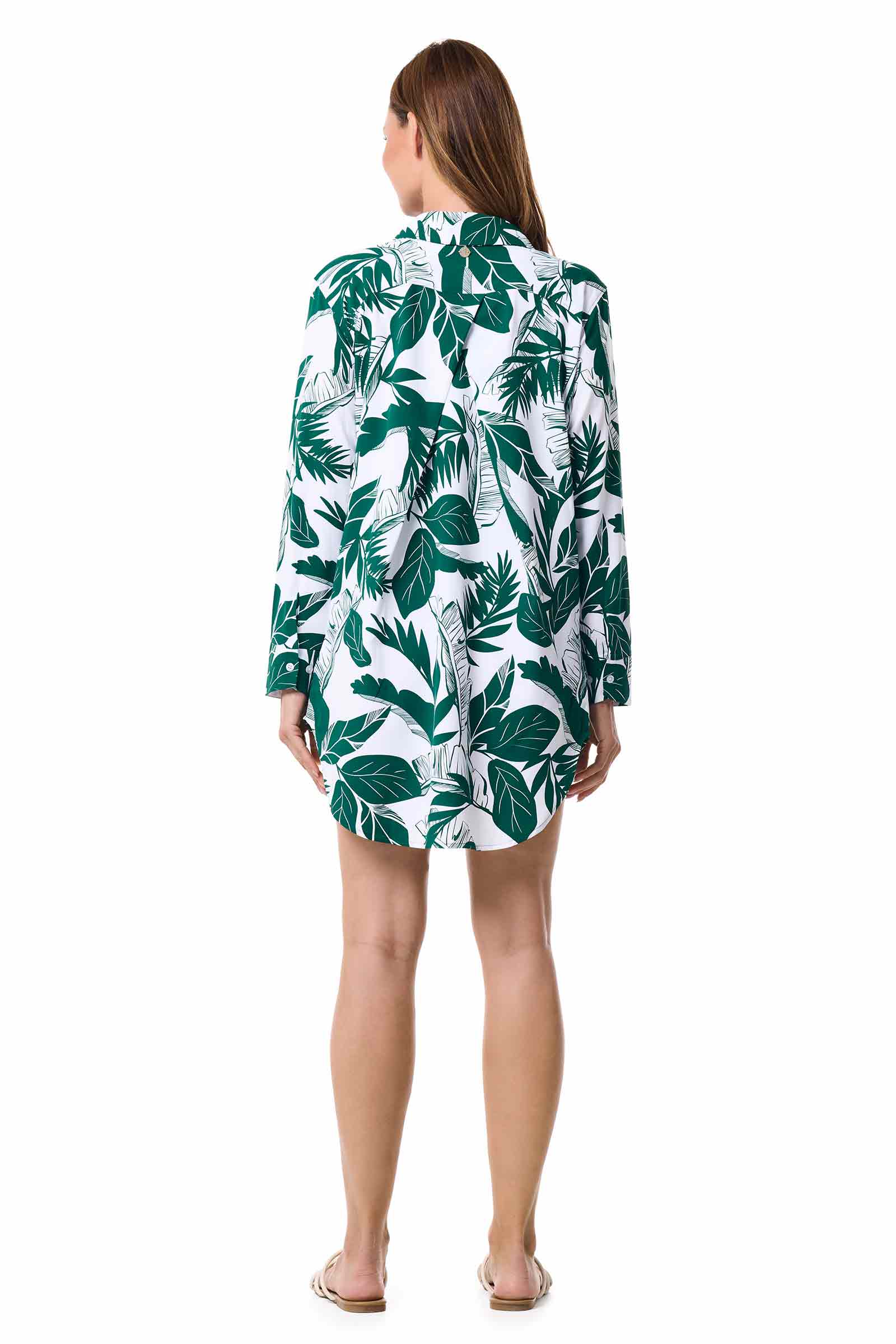 Women's Koesta Cover-Up Pull Over Shirt with Pockets | Eden Green Palm Paradise