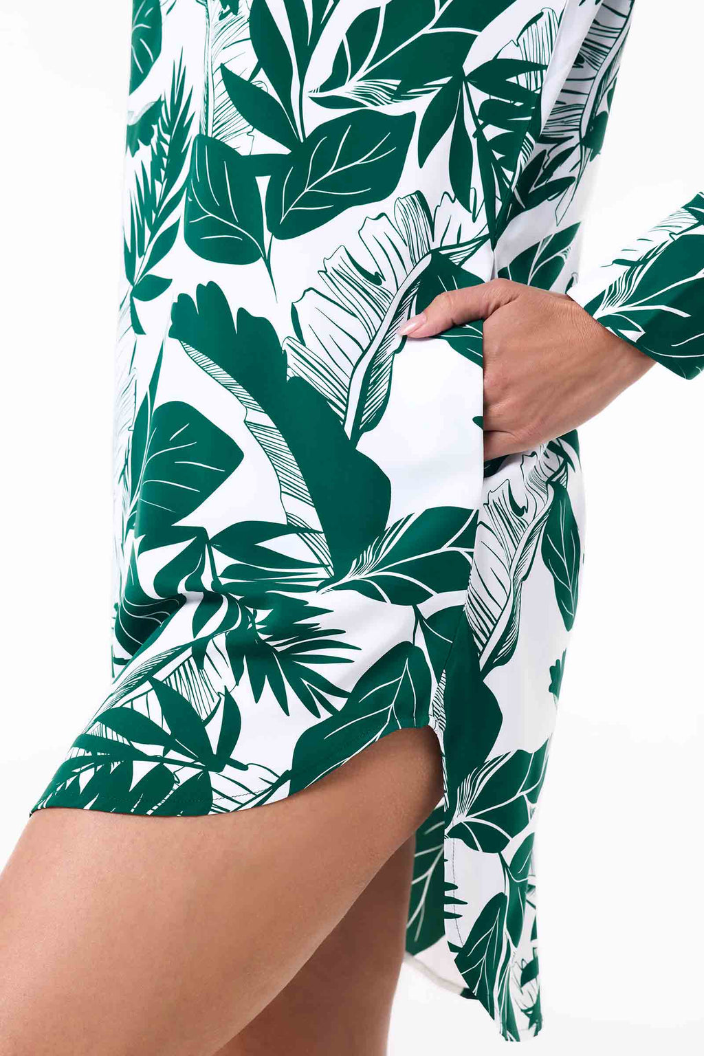 Women's Koesta Cover-Up Pull Over Shirt with Pockets | Eden Green Palm Paradise