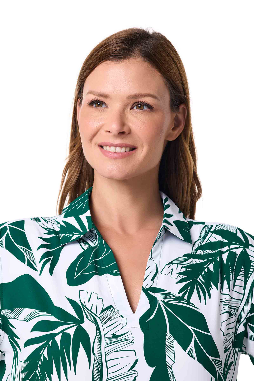 Women's Koesta Cover-Up Pull Over Shirt with Pockets | Eden Green Palm Paradise