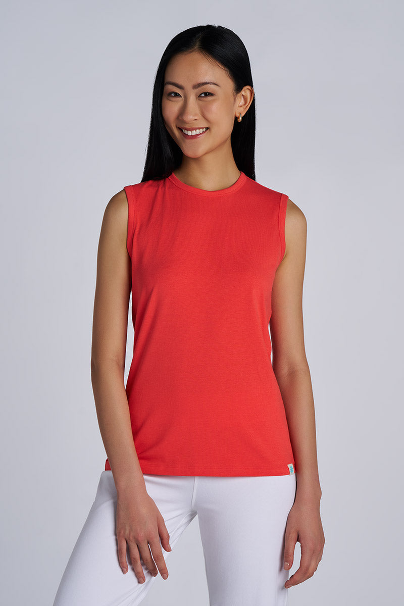 Women's LumaLeo High Neck Tank Top | Coral Reef