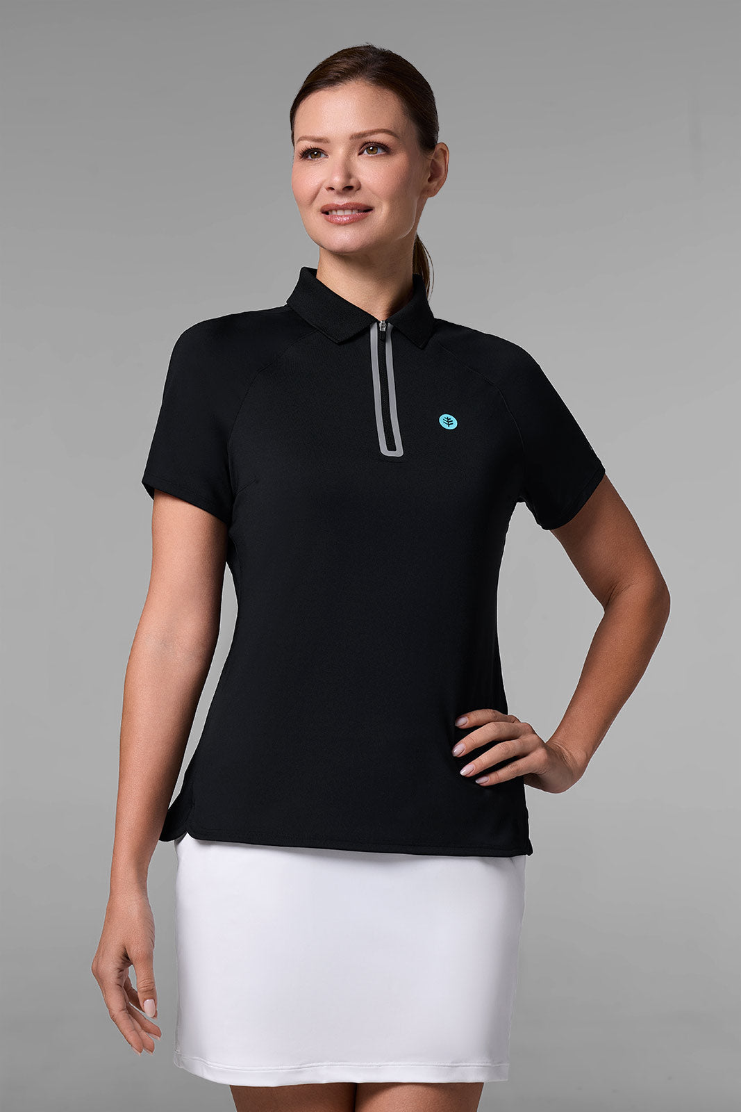 CourtLine Short Sleeve Polo | Black