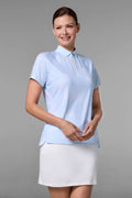 CourtLine Short Sleeve Polo | Skyride Perfect Peony