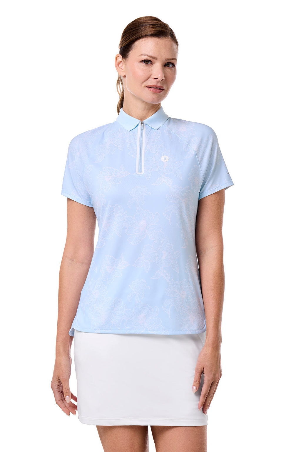 CourtLine Short Sleeve Polo | Skyride Perfect Peony