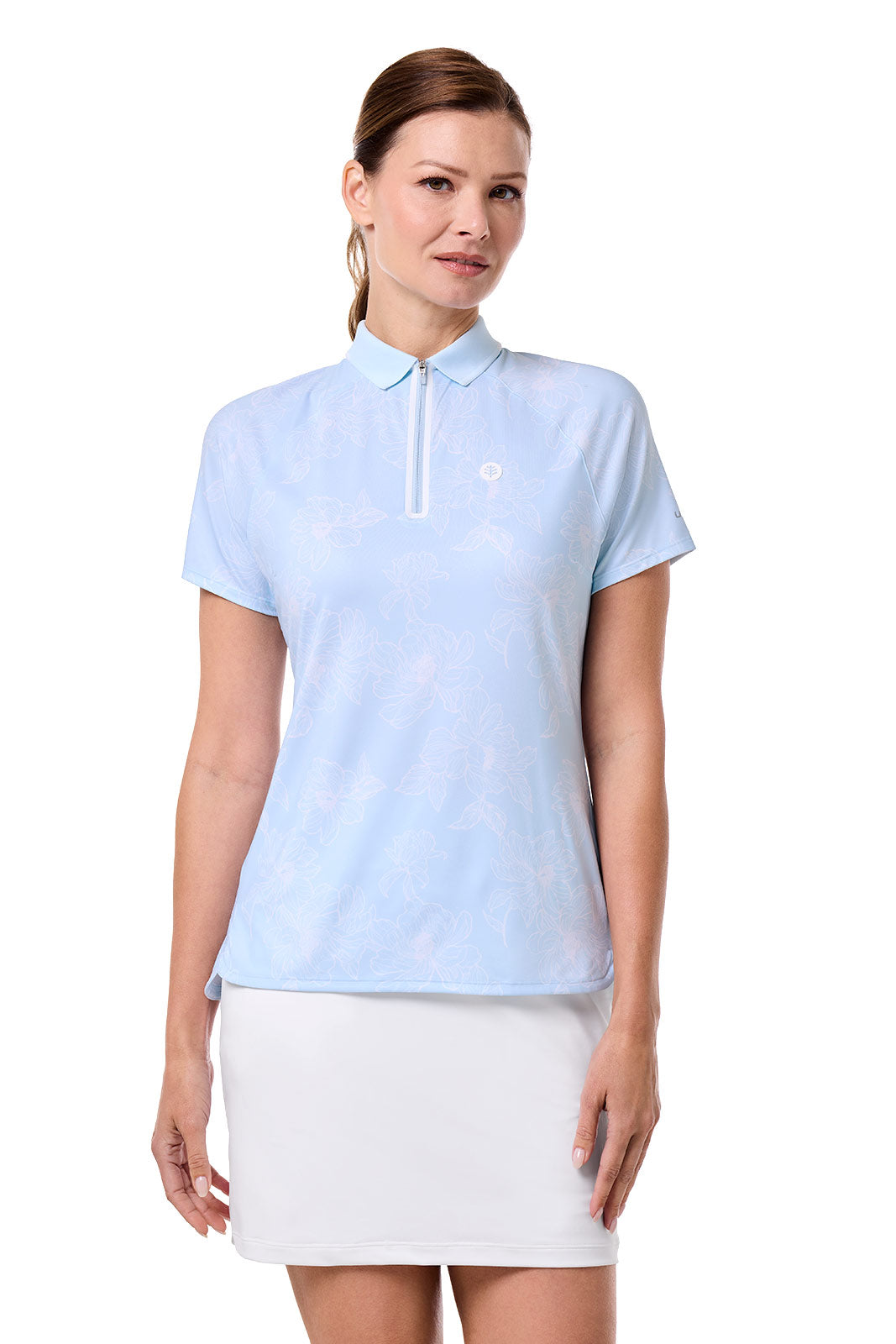 CourtLine Short Sleeve Polo | Skyride Perfect Peony