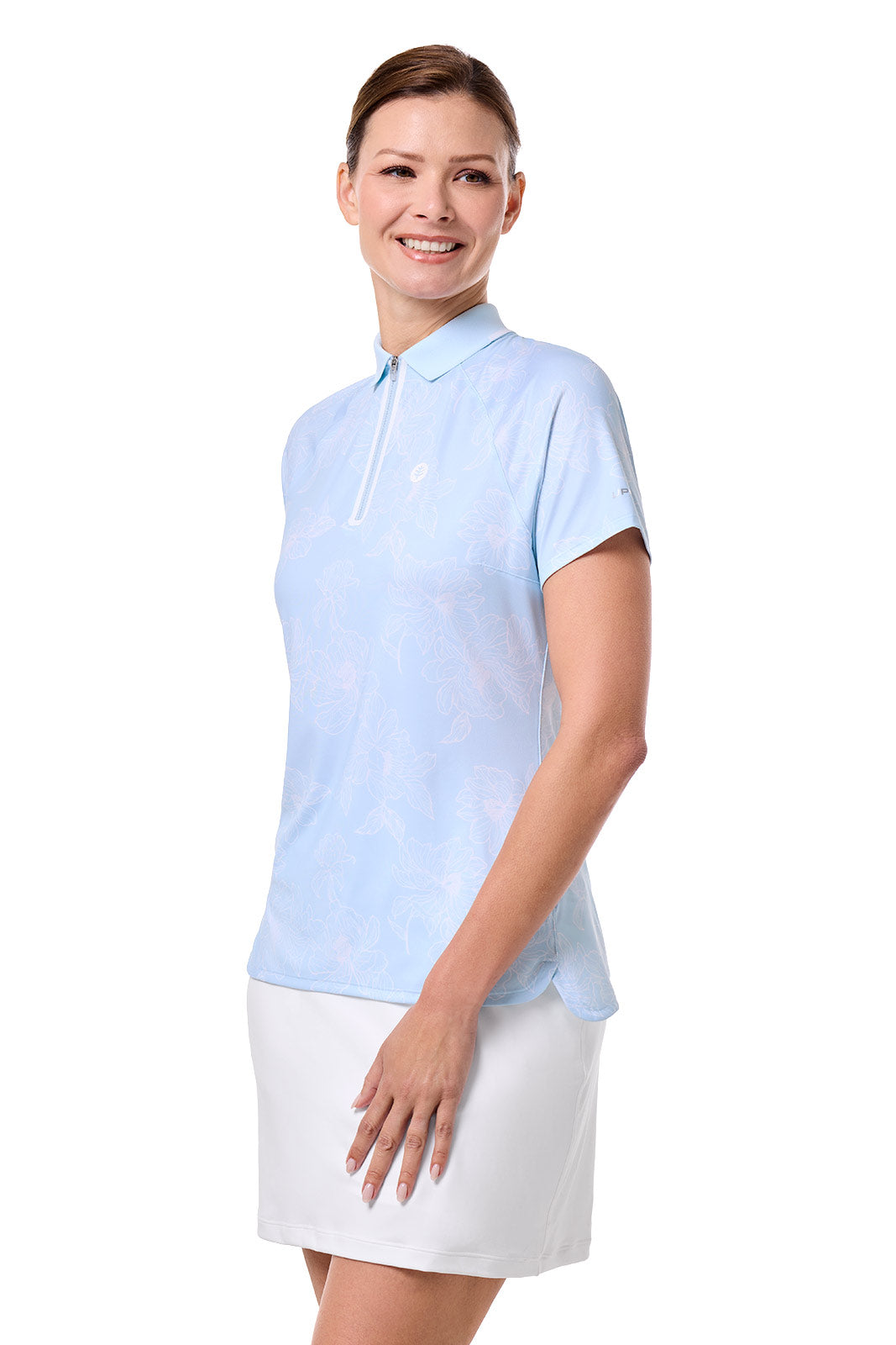 CourtLine Short Sleeve Polo | Skyride Perfect Peony