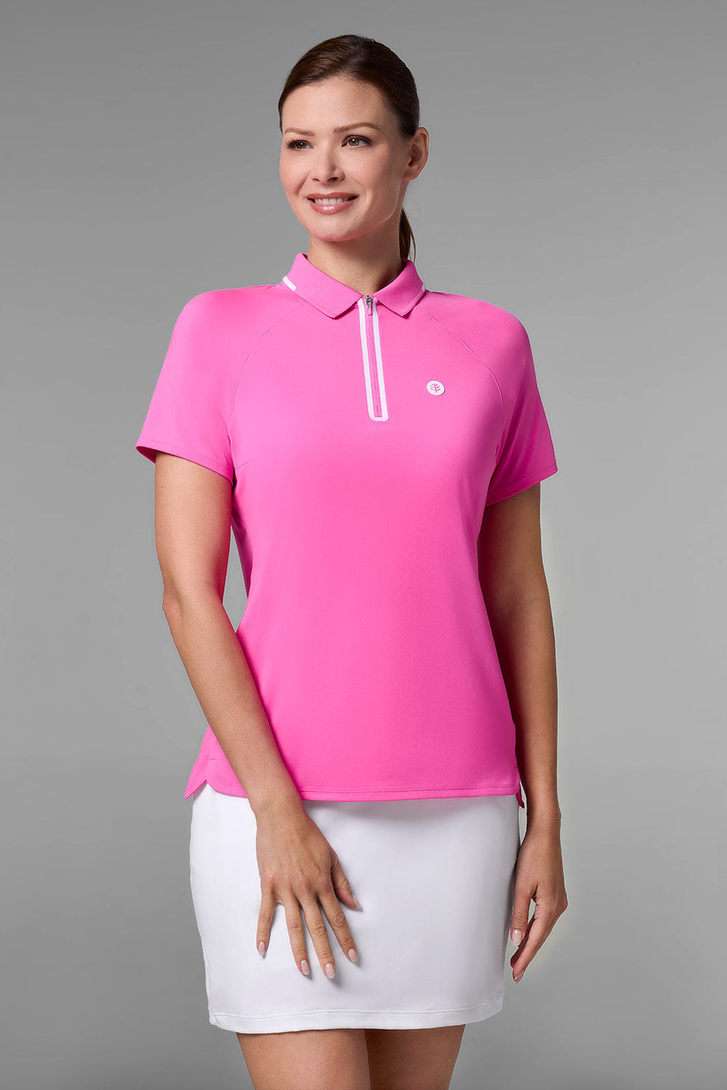 CourtLine Short Sleeve Polo | Tulip Pink