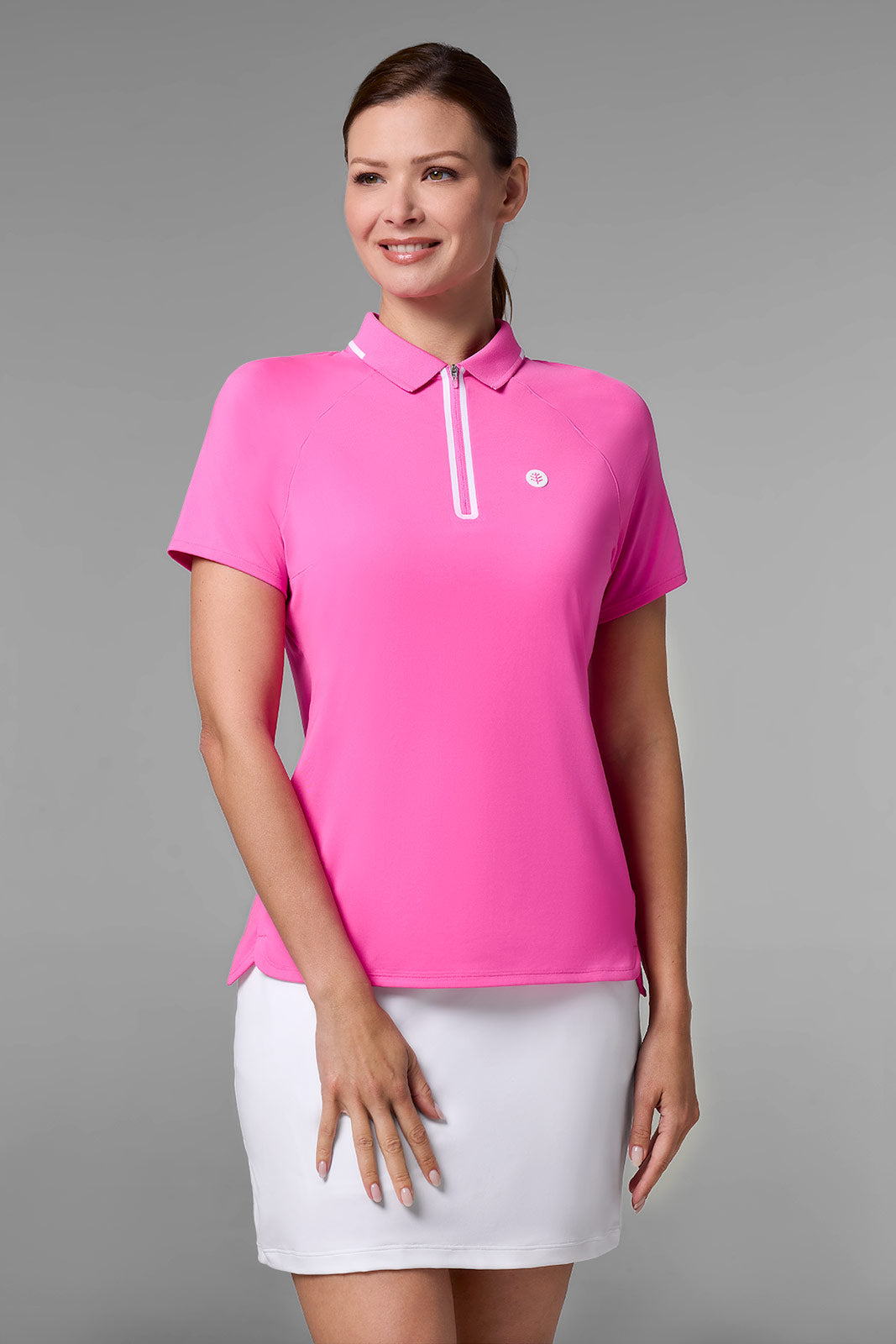CourtLine Short Sleeve Polo | Tulip Pink