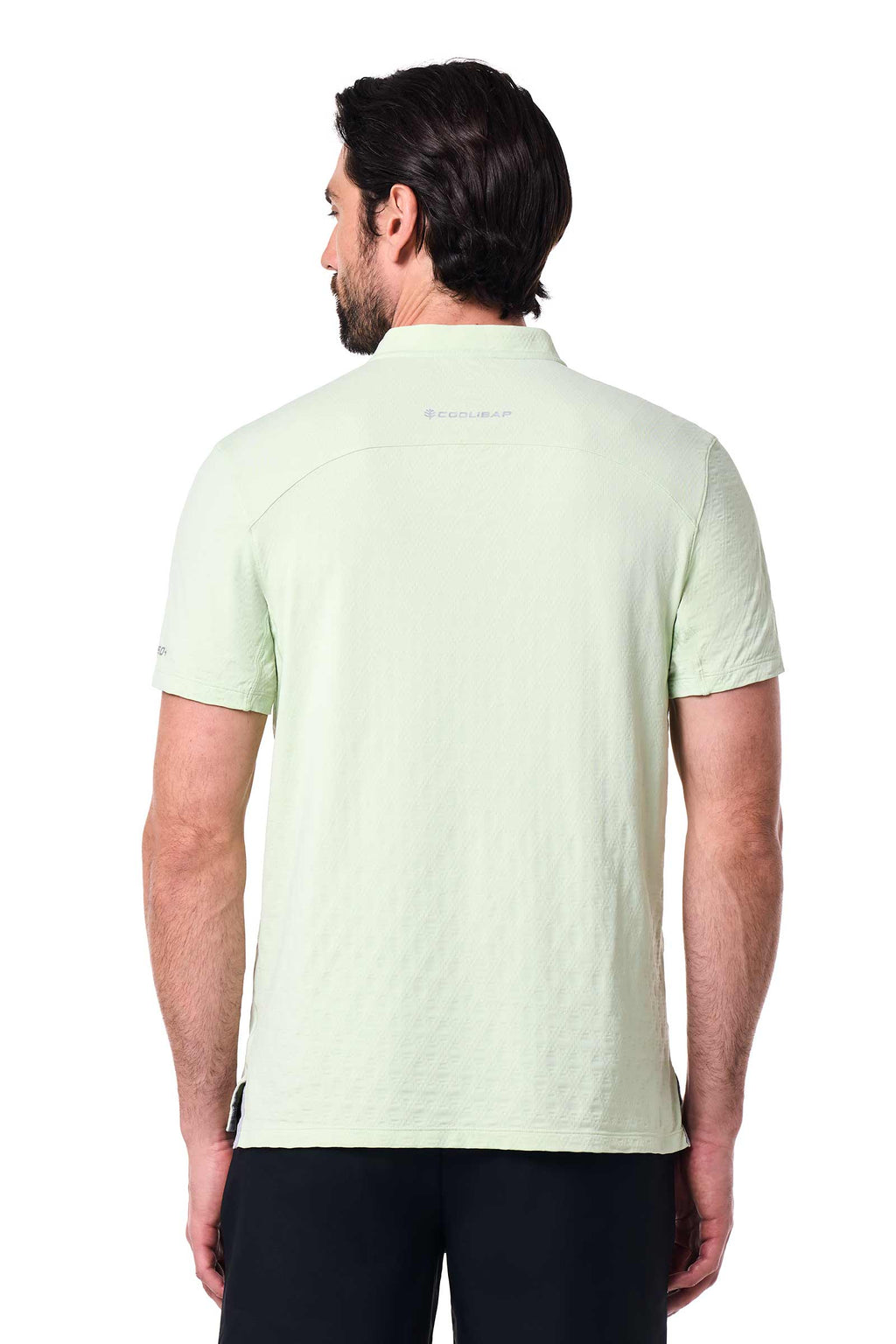 CourtLight Mock Neck Tennis Top | Seedling Diamond Jacquard