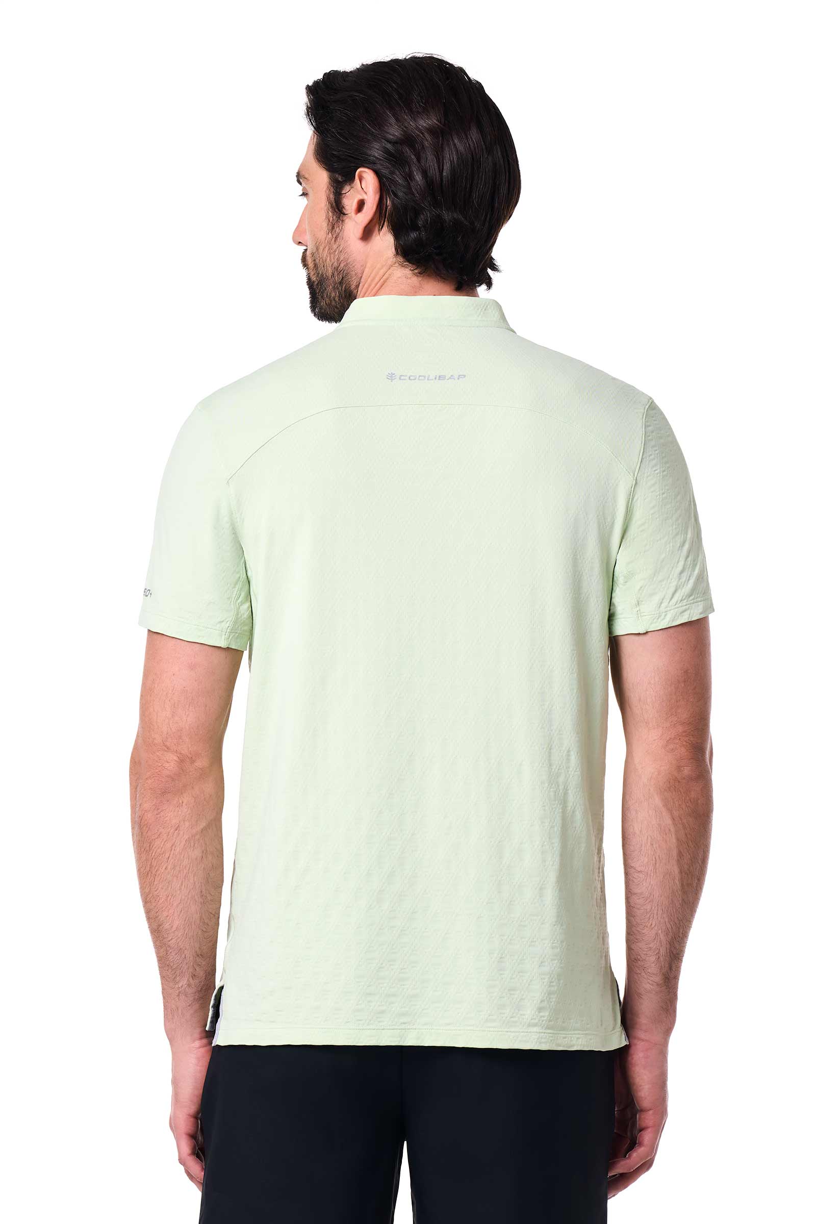 CourtLight Mock Neck Tennis Top | Seedling Diamond Jacquard