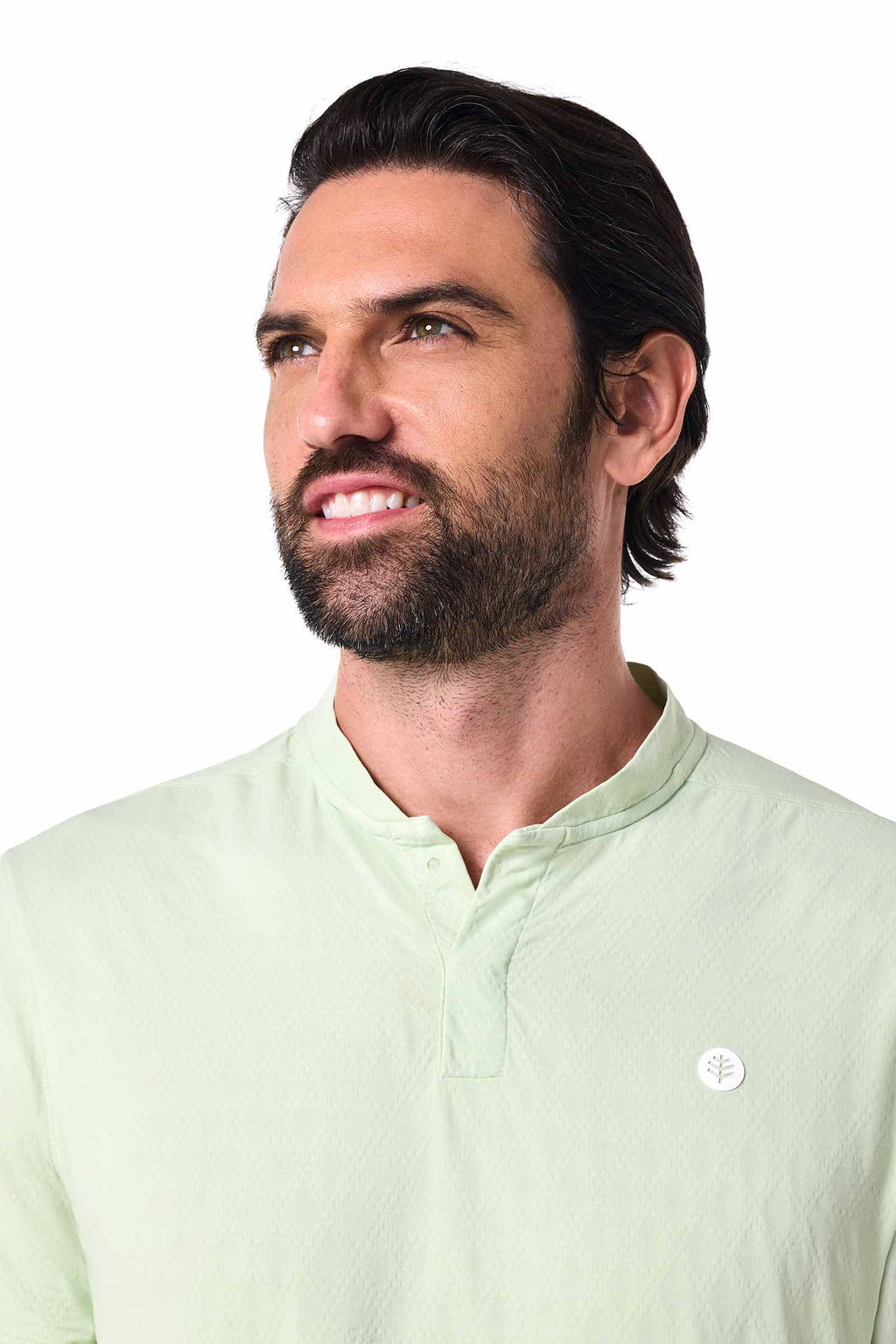 CourtLight Mock Neck Tennis Top | Seedling Diamond Jacquard