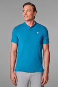 CourtLight Mock Neck Tennis Top | Bluejay Diamond Jacquard