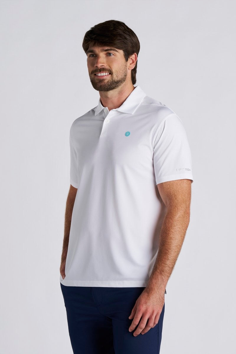 CenterCourt Short Sleeve Polo | White