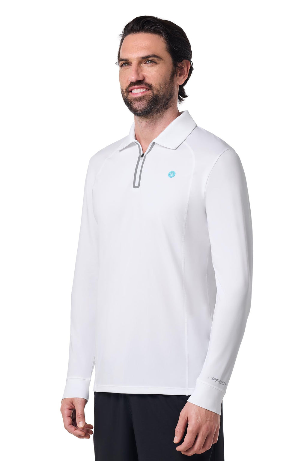 Men's 19th Hole Drive Long Sleeve Golf Polo | White