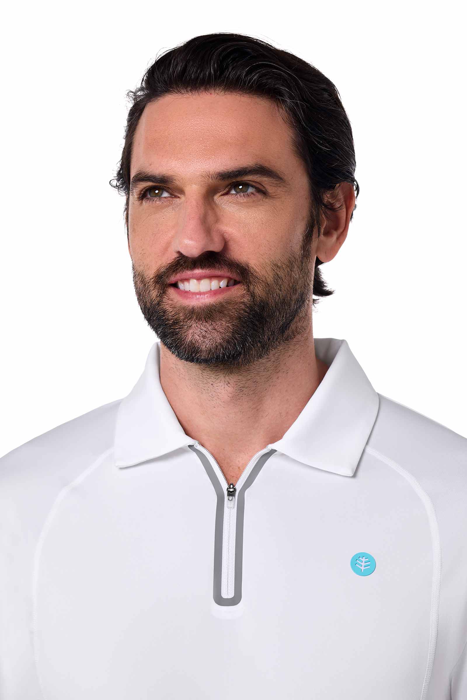 Men's 19th Hole Drive Long Sleeve Golf Polo | White