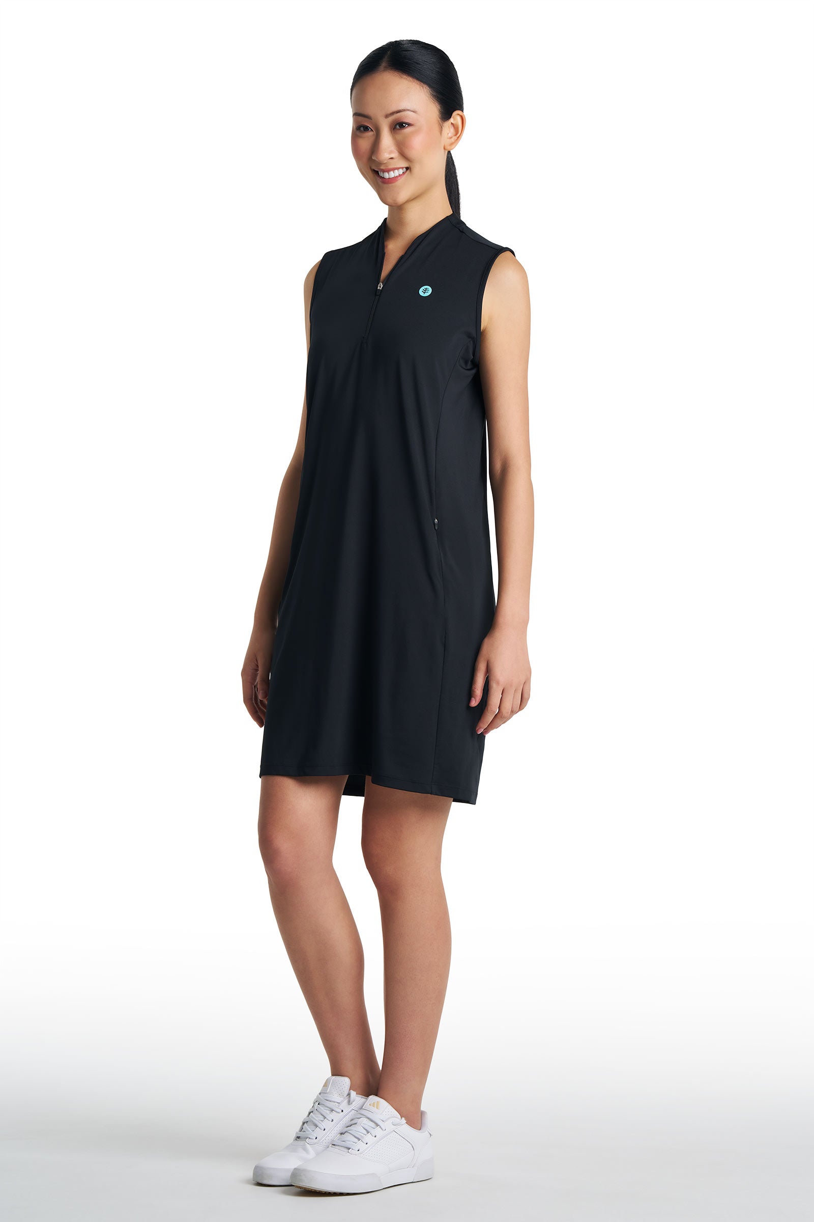 Women's Backspin Sleeveless Golf Dress | Black