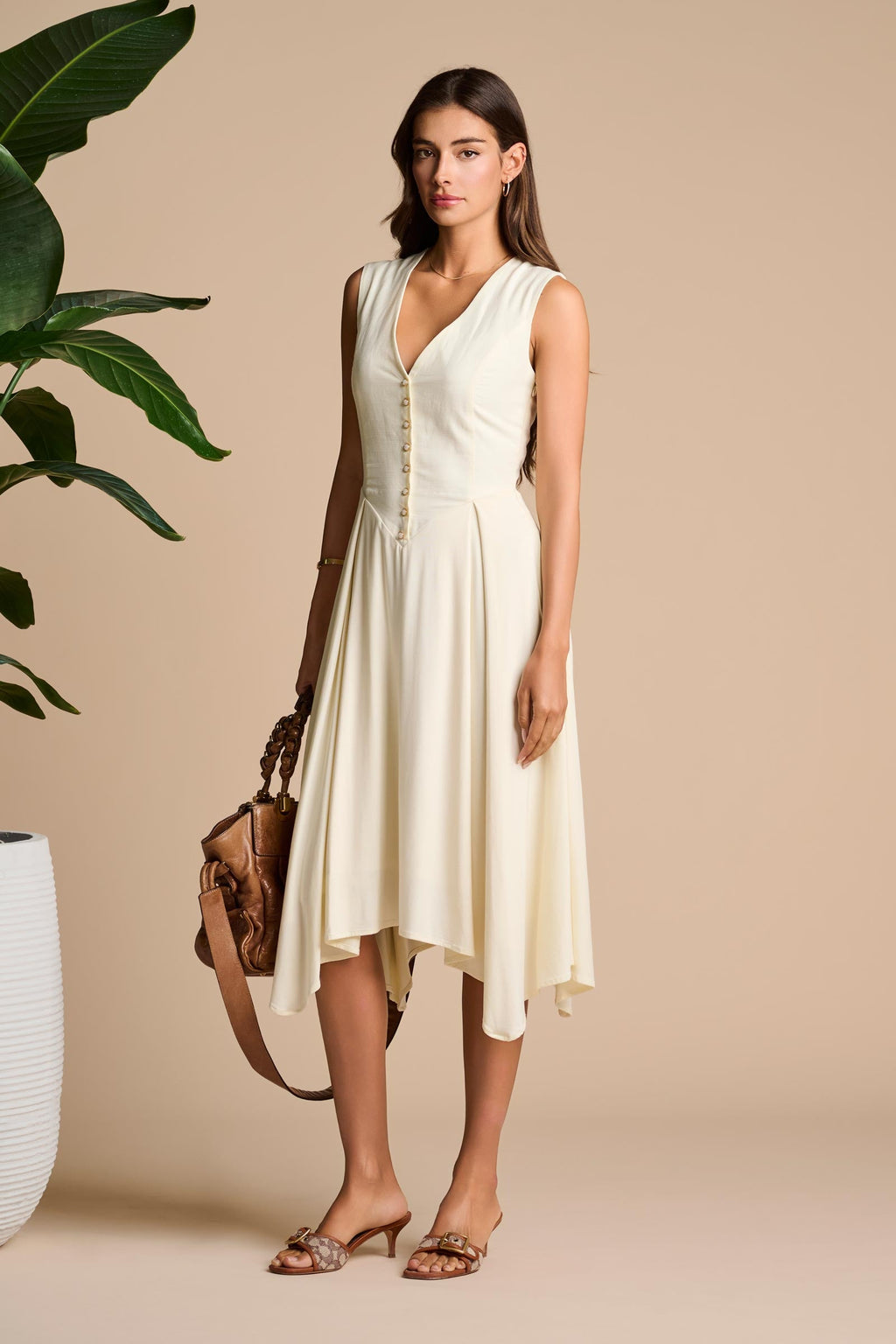 Monroe 2.0 Midi Dress | Vanilla