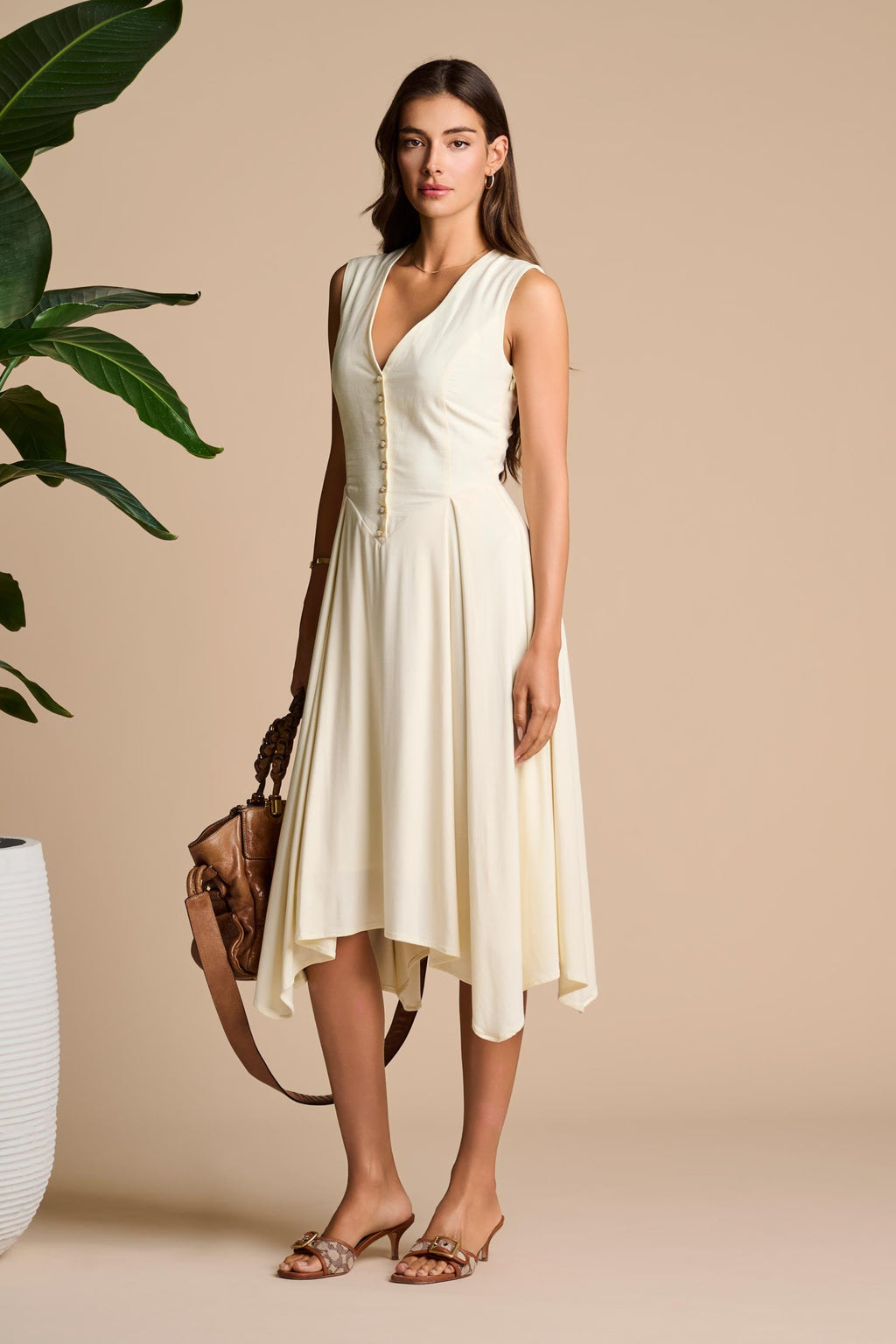 Monroe 2.0 Midi Dress | Vanilla