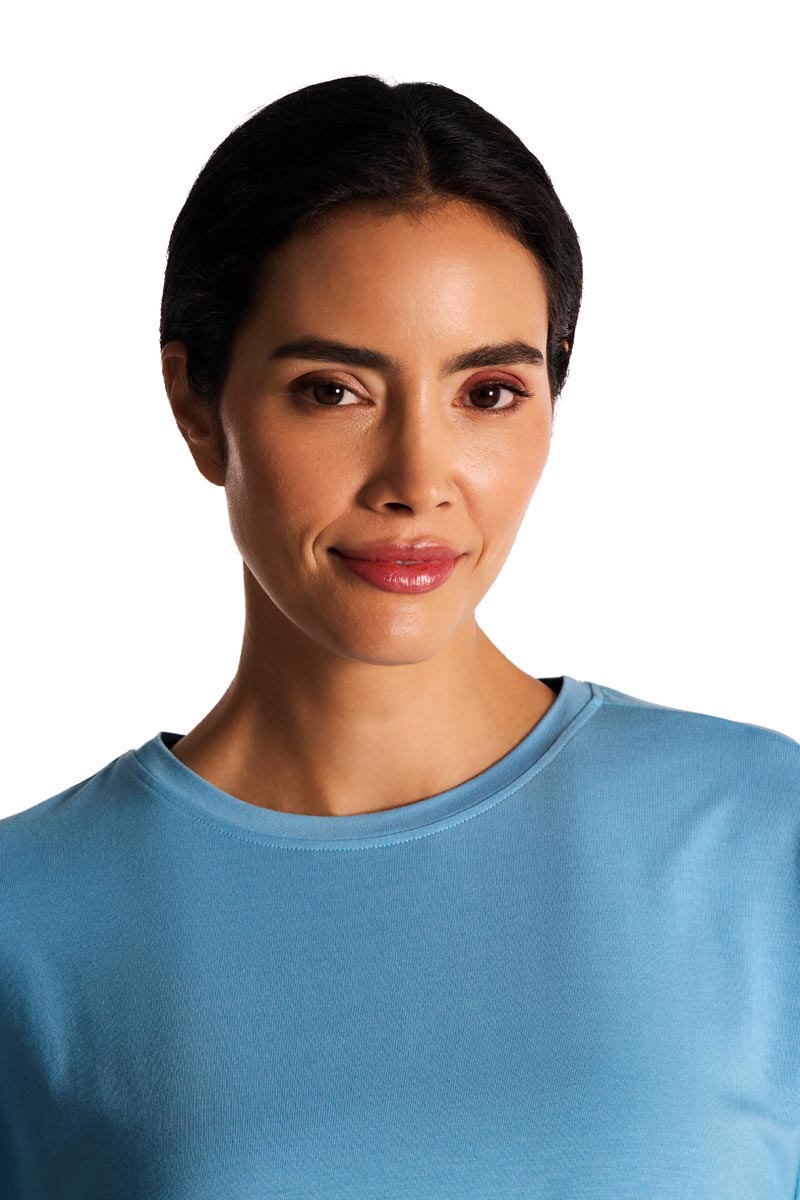 Women's Studio Yoga Short Sleeve T-Shirt | Arctic Blue