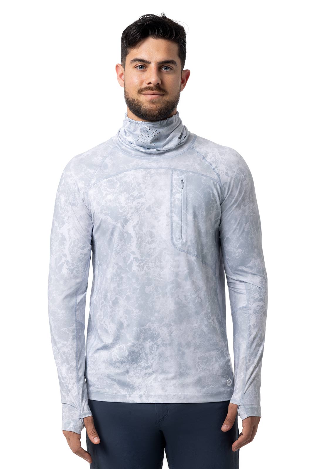 Men's Andros Vented Fishing T-Shirt | Grey Water Print