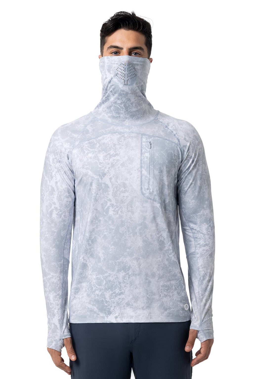Men's Andros Vented Fishing T-Shirt | Grey Water Print