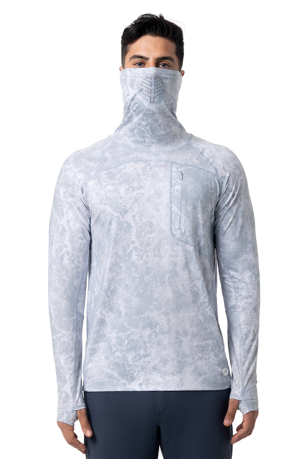 Men's Andros Vented Fishing T-Shirt | Grey Water Print