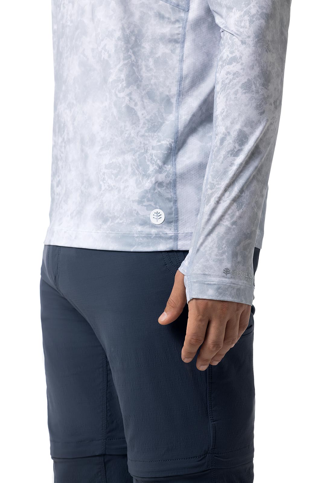 Men's Andros Vented Fishing T-Shirt | Grey Water Print