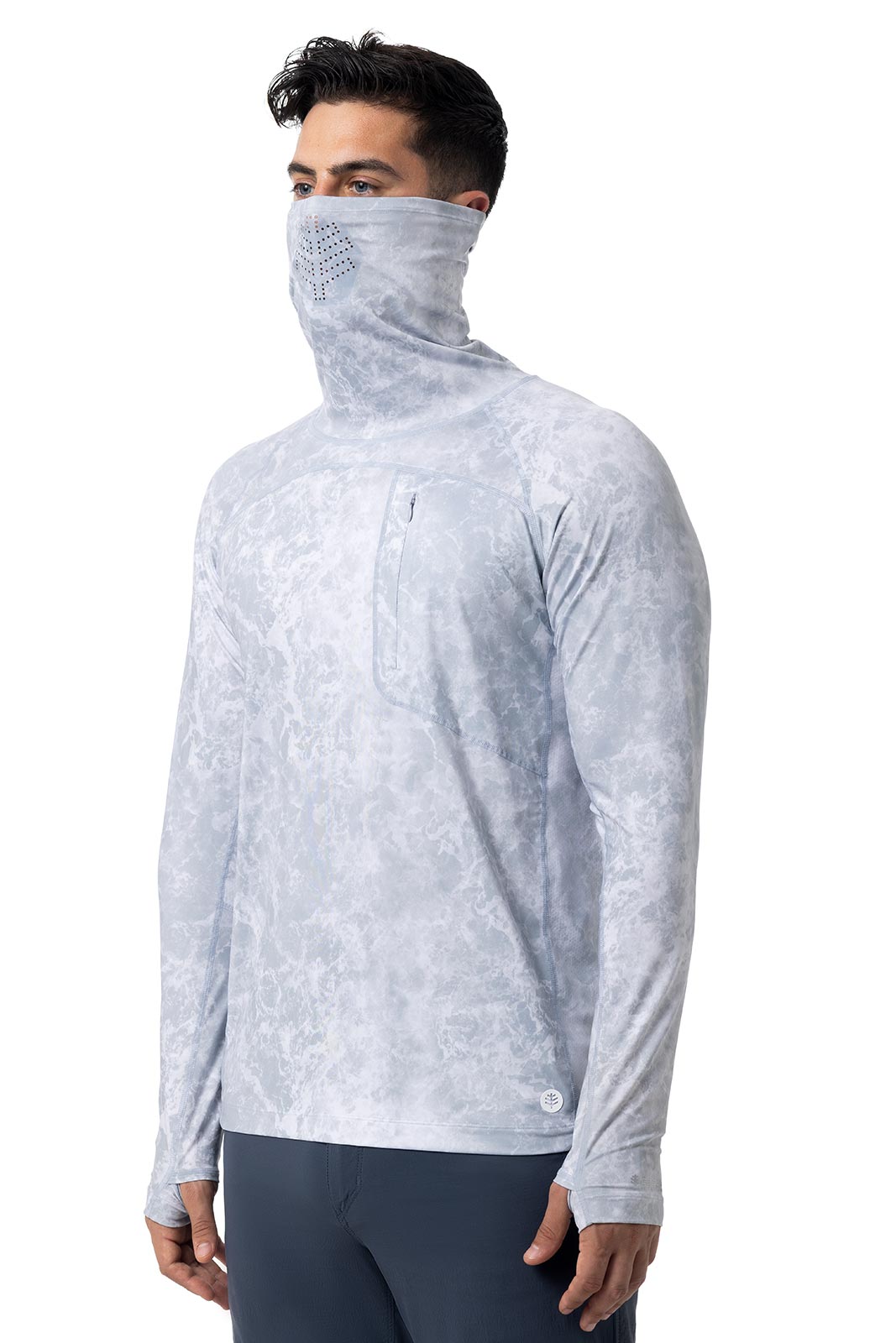 Men's Andros Vented Fishing T-Shirt | Grey Water Print