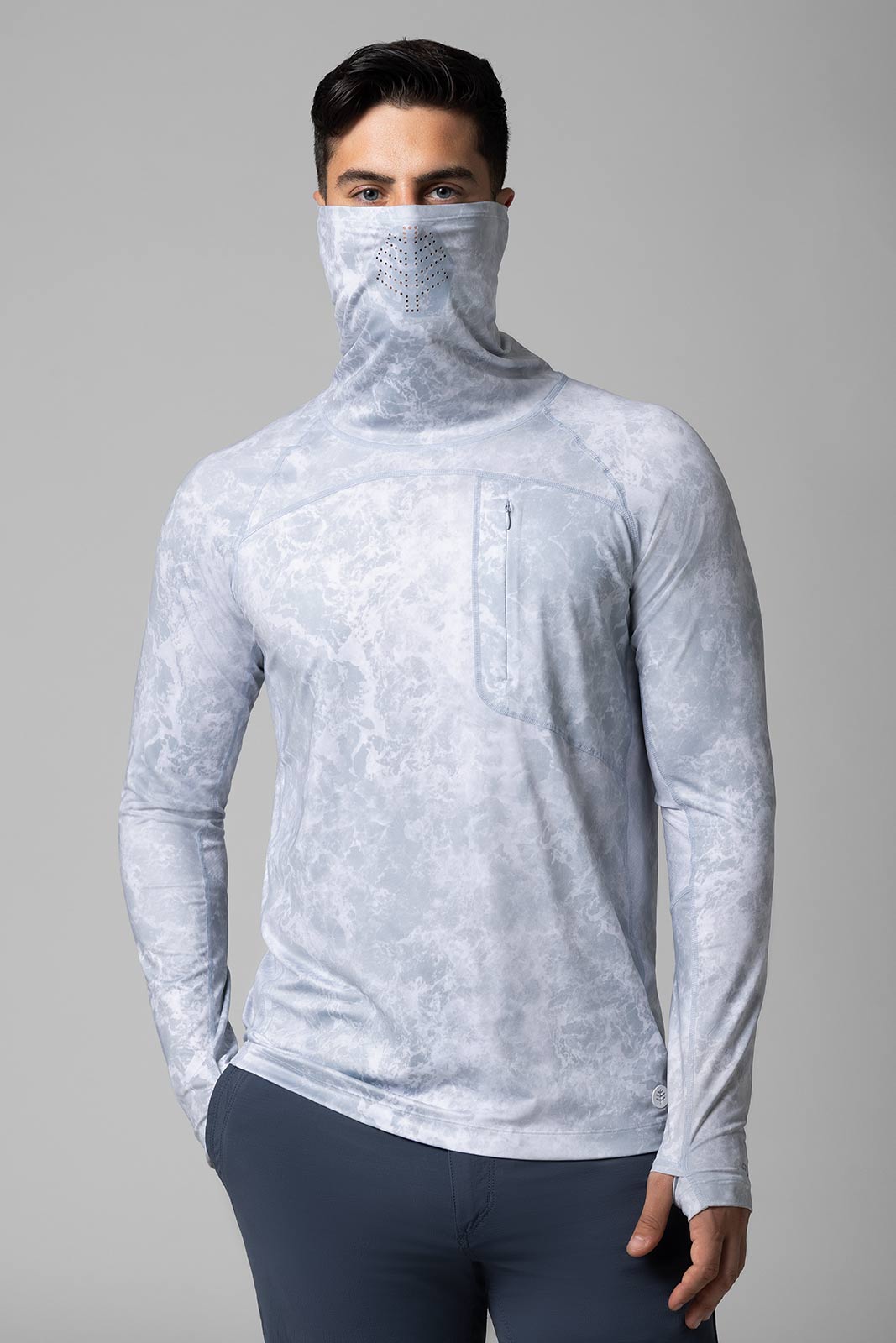 Men's Andros Vented Fishing T-Shirt | Grey Water Print