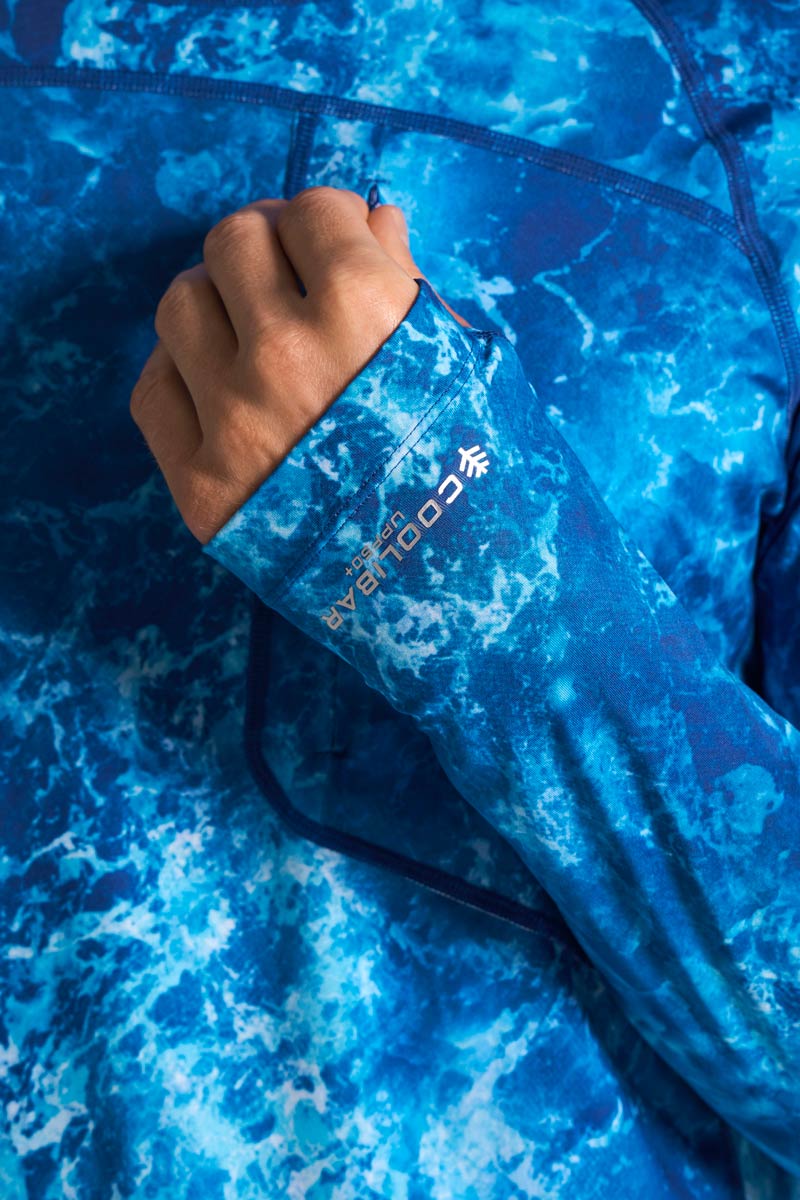 Men's Andros Vented Fishing T-Shirt | Blue Water Print