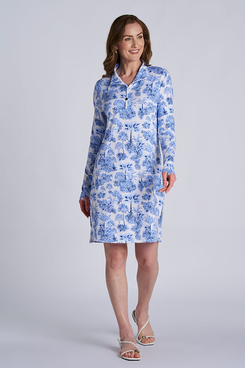 Women's Sarasota Quarter-Zip Dress | Periwinkle Isla Bonita