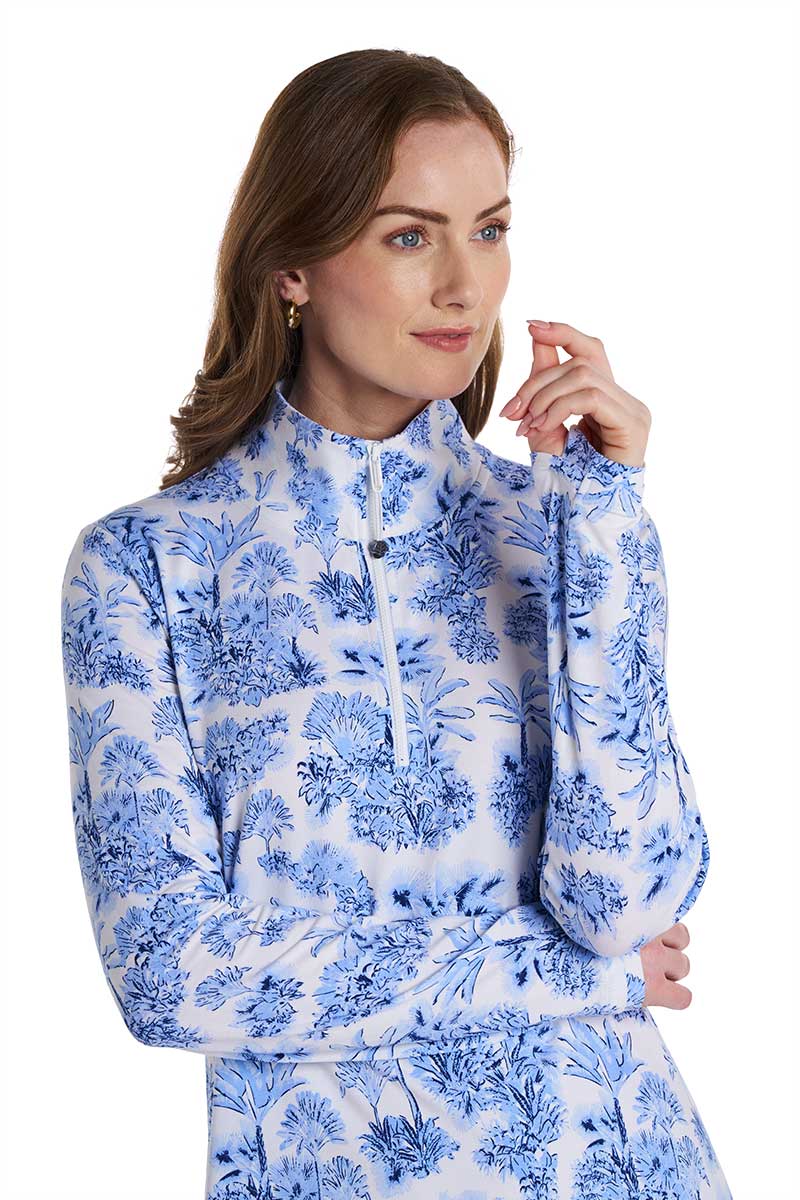 Women's Sarasota Quarter-Zip Dress | Periwinkle Isla Bonita