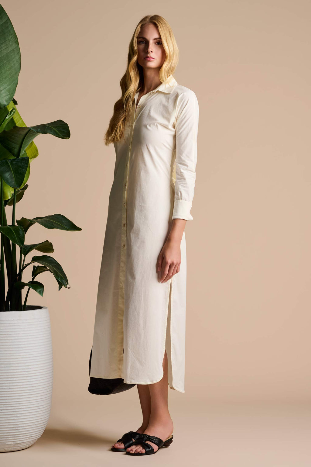 The Captiva 2.0 Shirt Dress | Vanilla