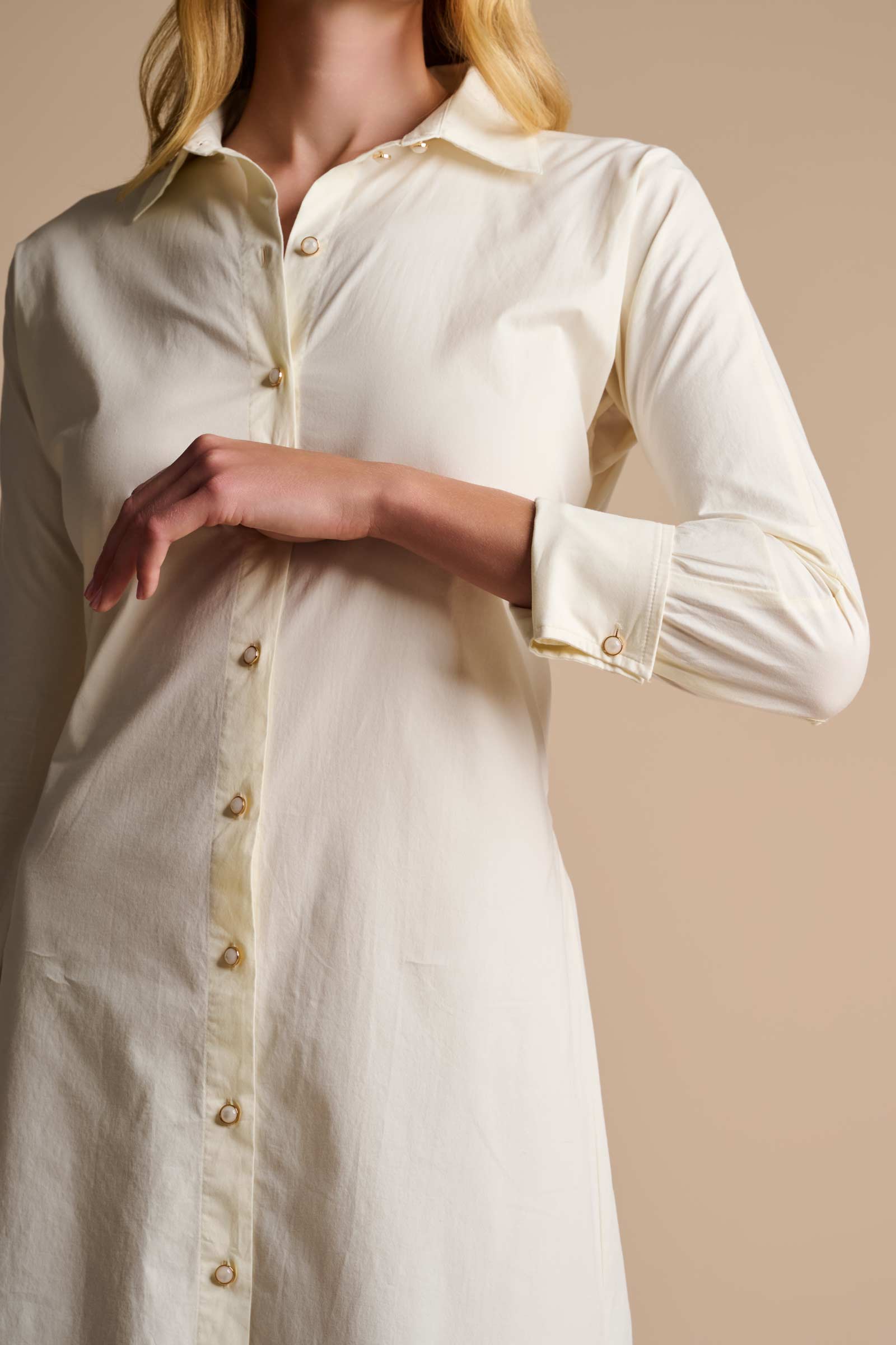 The Captiva 2.0 Shirt Dress | Vanilla