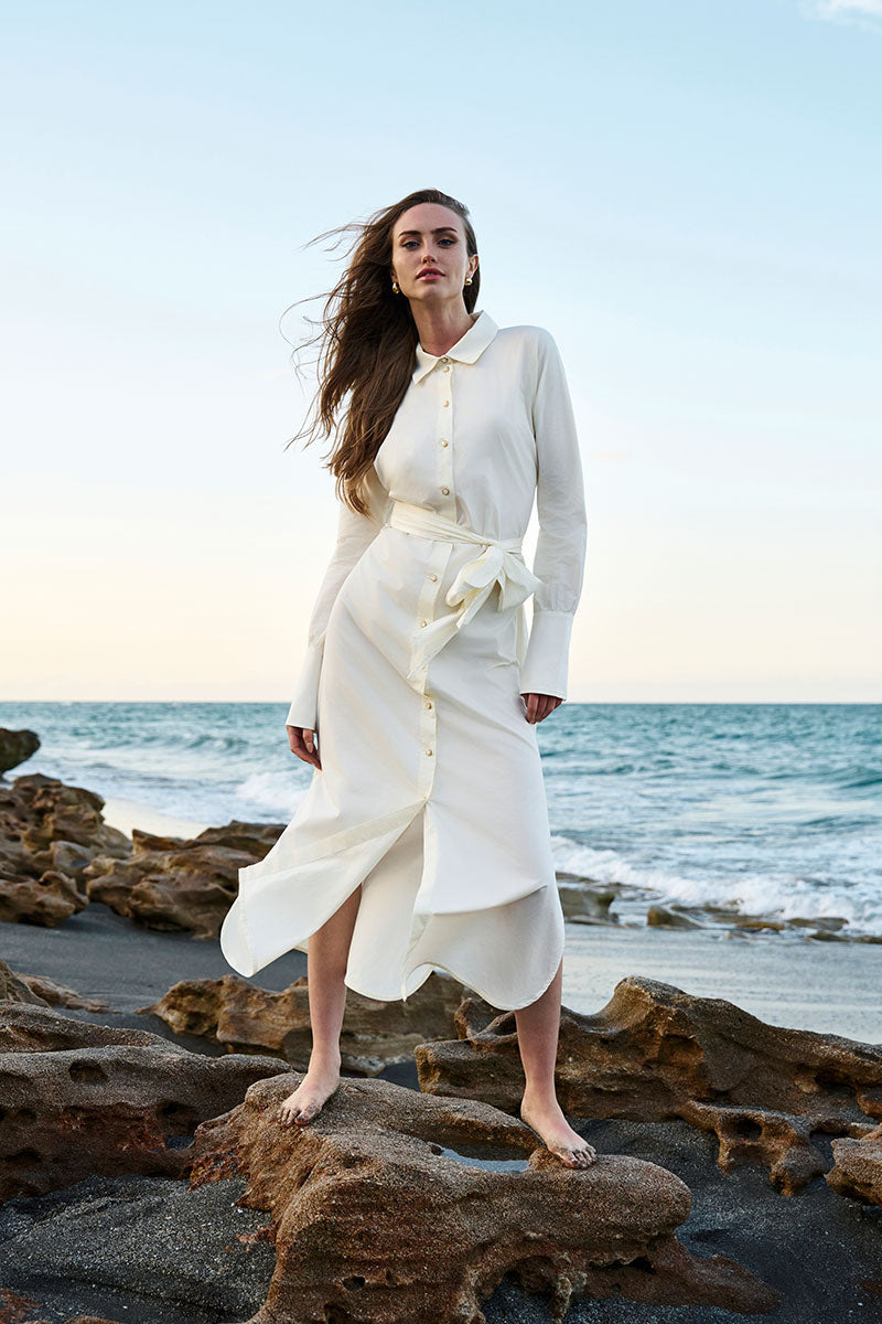 The Captiva 2.0 Shirt Dress | Vanilla