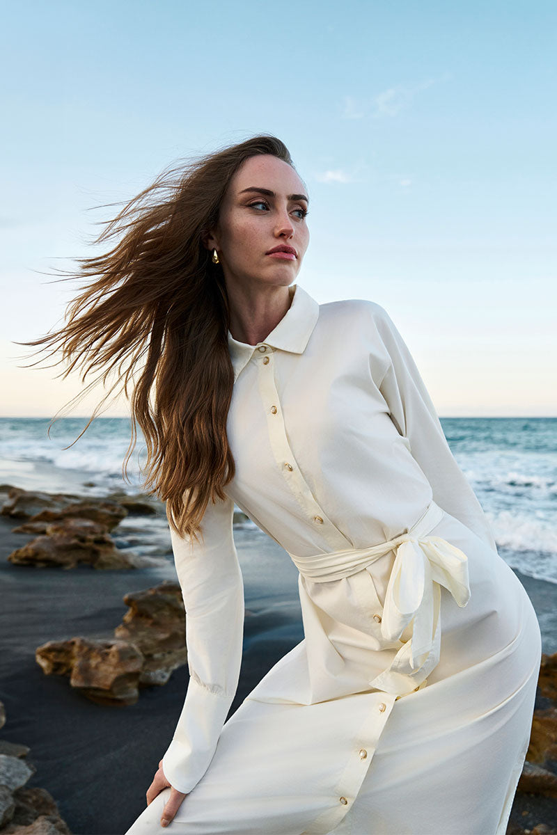 The Captiva 2.0 Shirt Dress | Vanilla