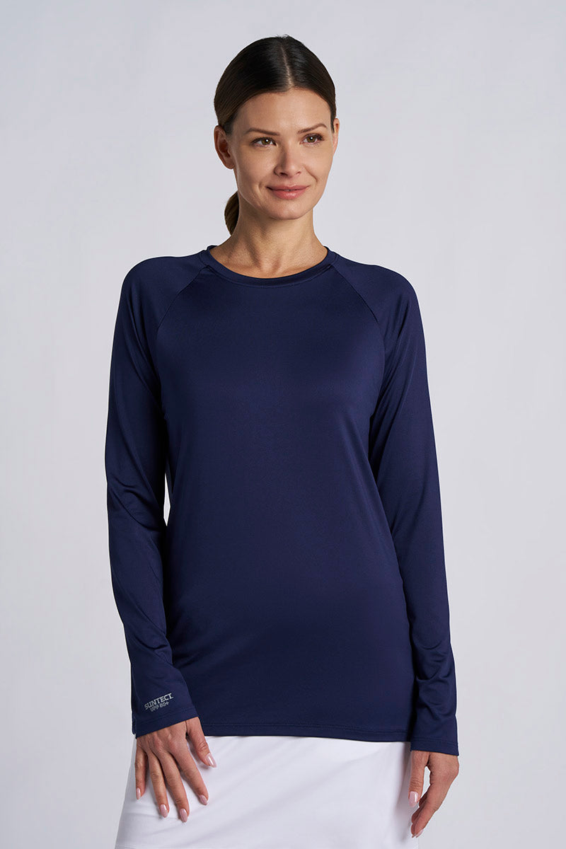 Suntect Shield Long Sleeve T-Shirt | Navy