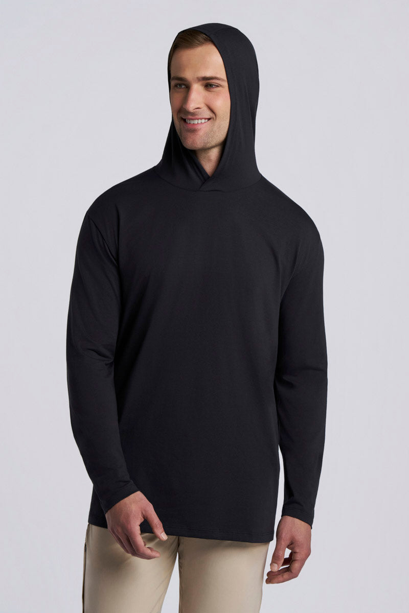 Men's Morada Long Sleeve Hoodie Pima Sol | Black