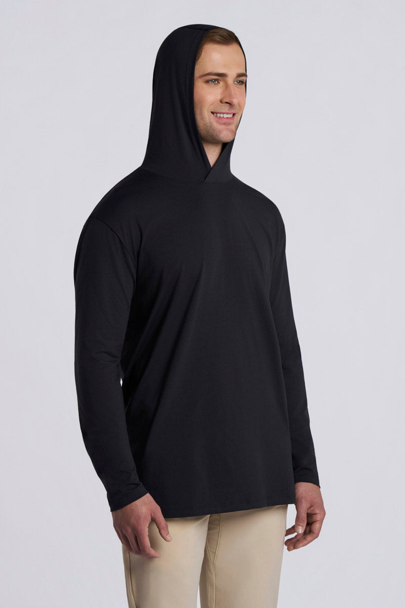 Men's Morada Long Sleeve Hoodie Pima Sol | Black