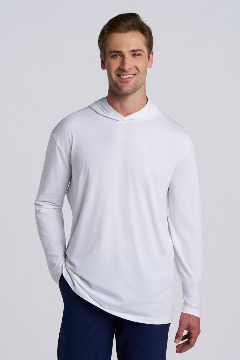 Men's Morada Long Sleeve Hoodie Pima Sol | White