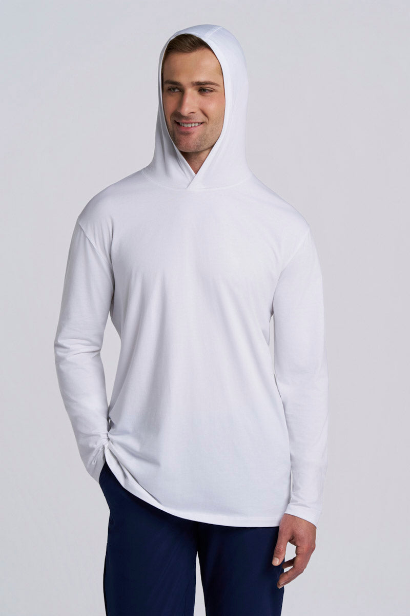 Men's Morada Long Sleeve Hoodie Pima Sol | White