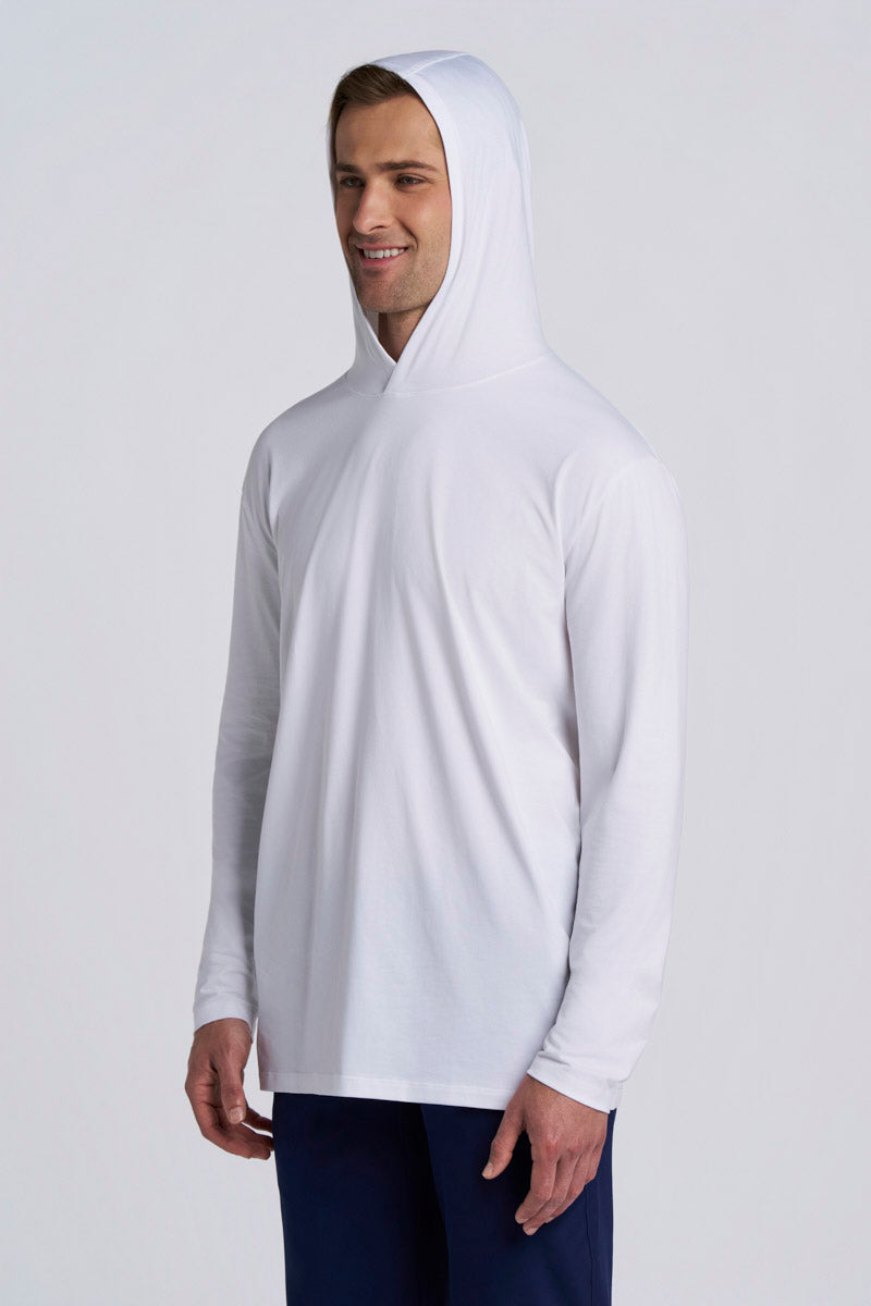 Men's Morada Long Sleeve Hoodie Pima Sol | White