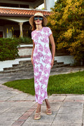 Women's Dounelle Fitted Maxi Dress | Fuchsia Bouquet