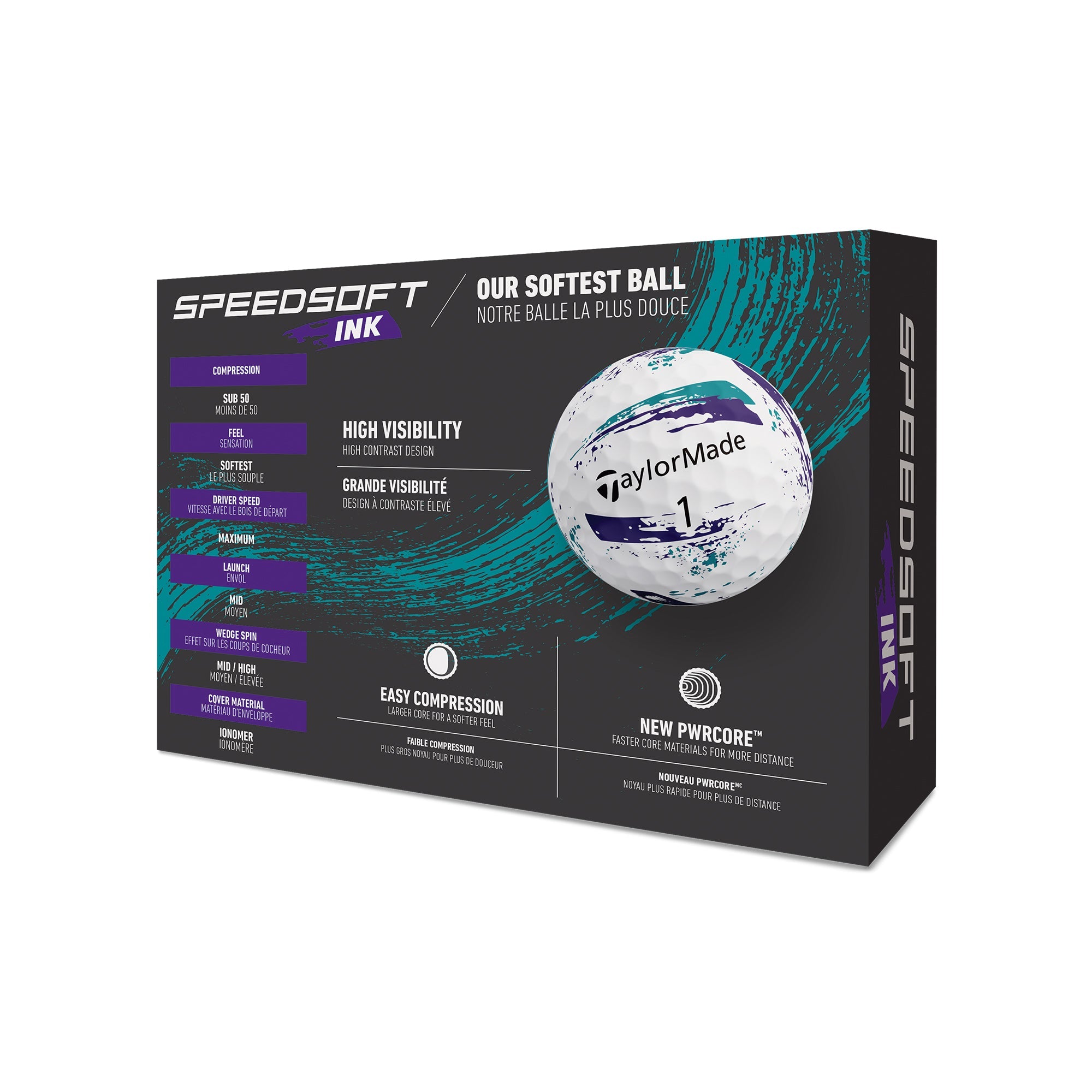 TaylorMade SpeedSoft Ink Golf Balls
