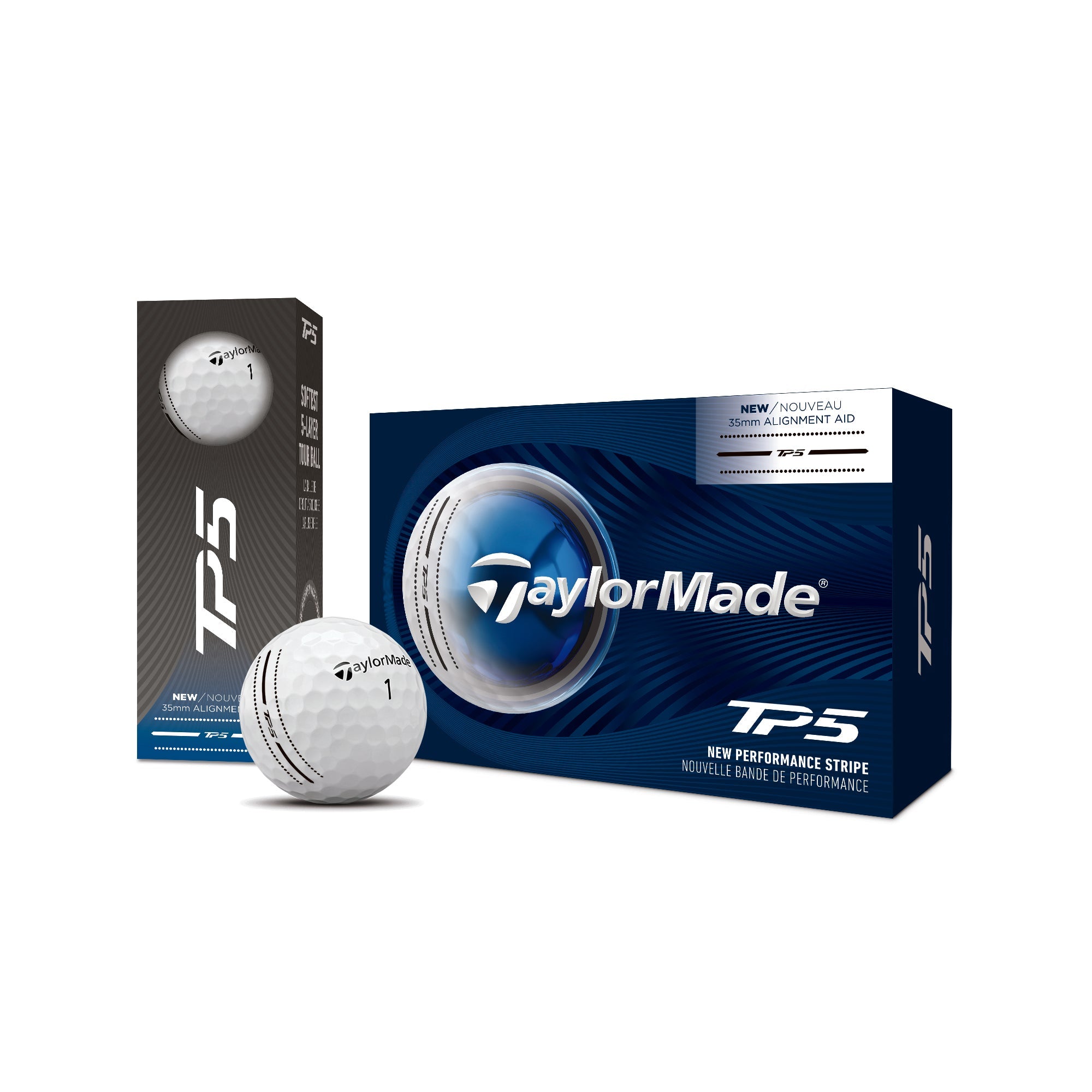 TaylorMade TP5 Performance Stripe Golf Balls 2026 - 6 Pack