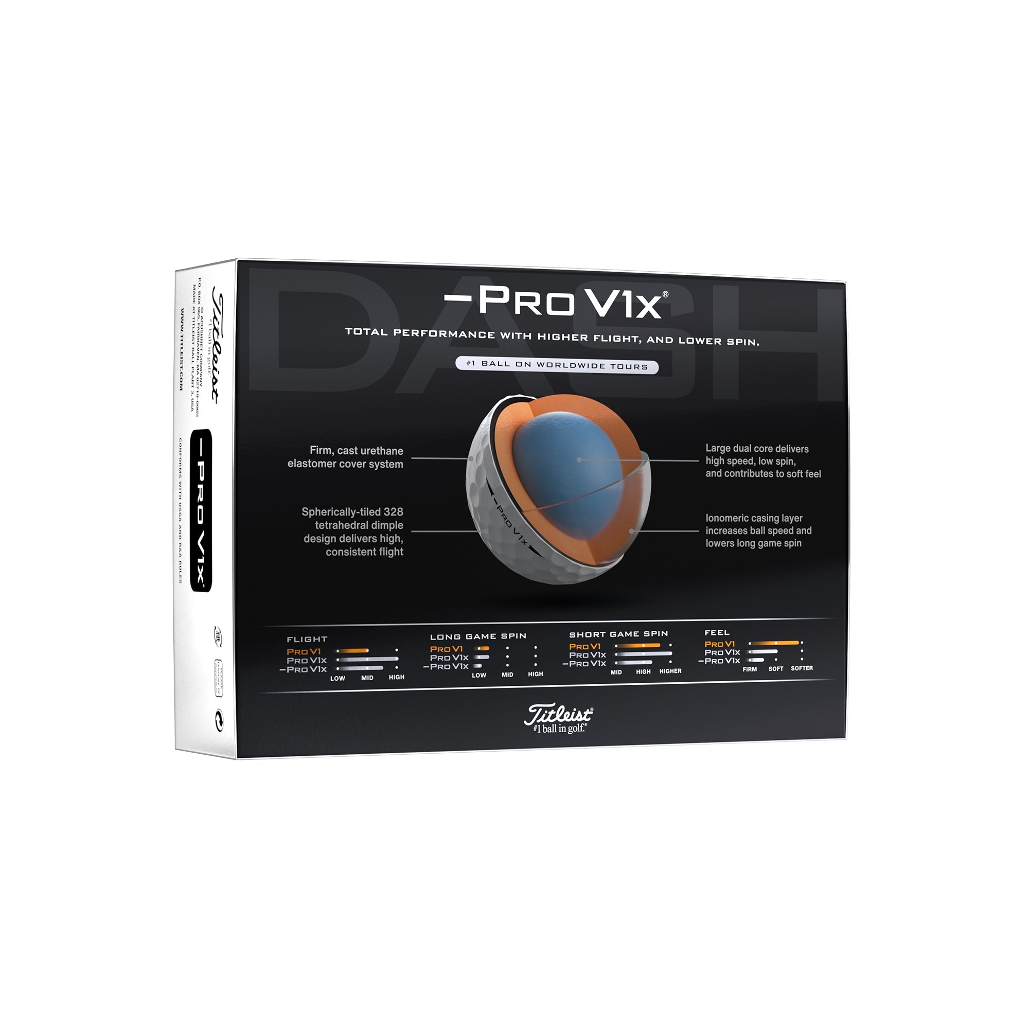 Titleist Pro V1x Left Dash Golf Balls 2025